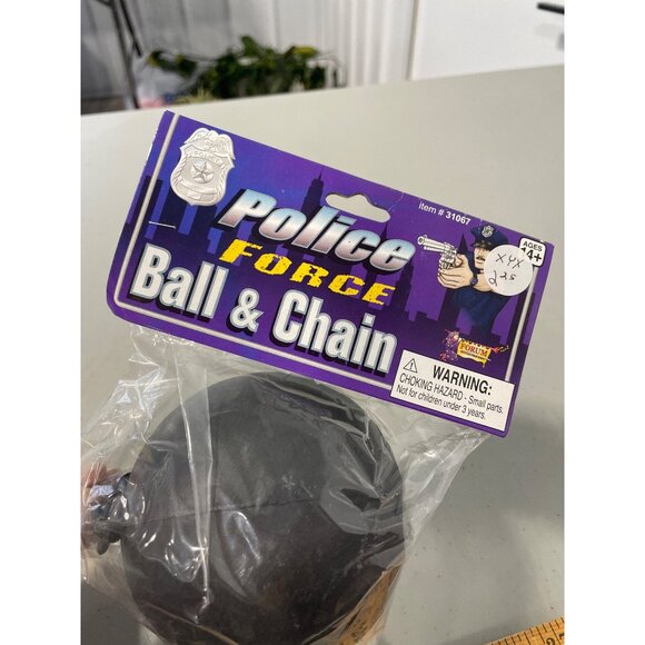 Police Force Ball and Chain Forum Novelties Ages 14+ Black Plastic Toy Prop NEW - Picture 5 of 6
